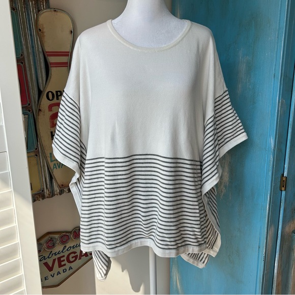 Vineyard Vines Striped Knit Sweater Poncho Size XS/S - Picture 1 of 11